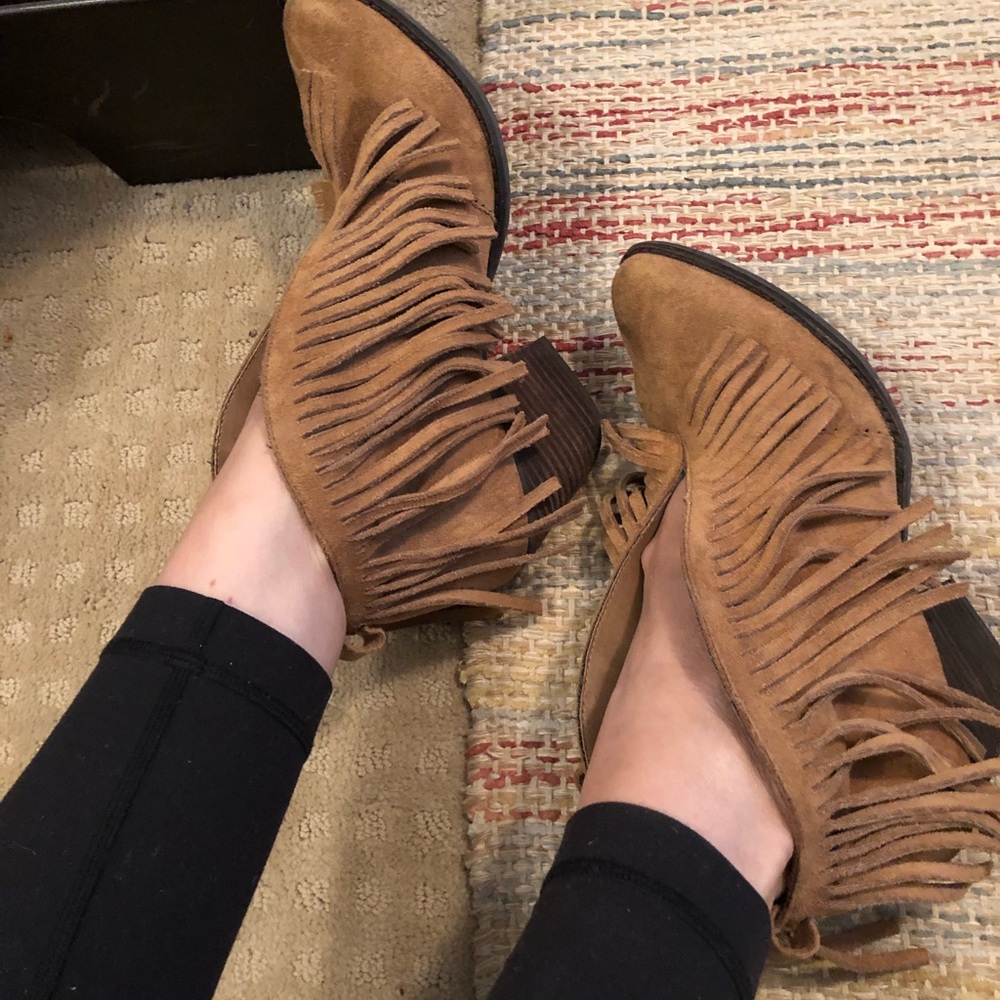 Coconutz by Matisse fringe ankle booties style Lambert